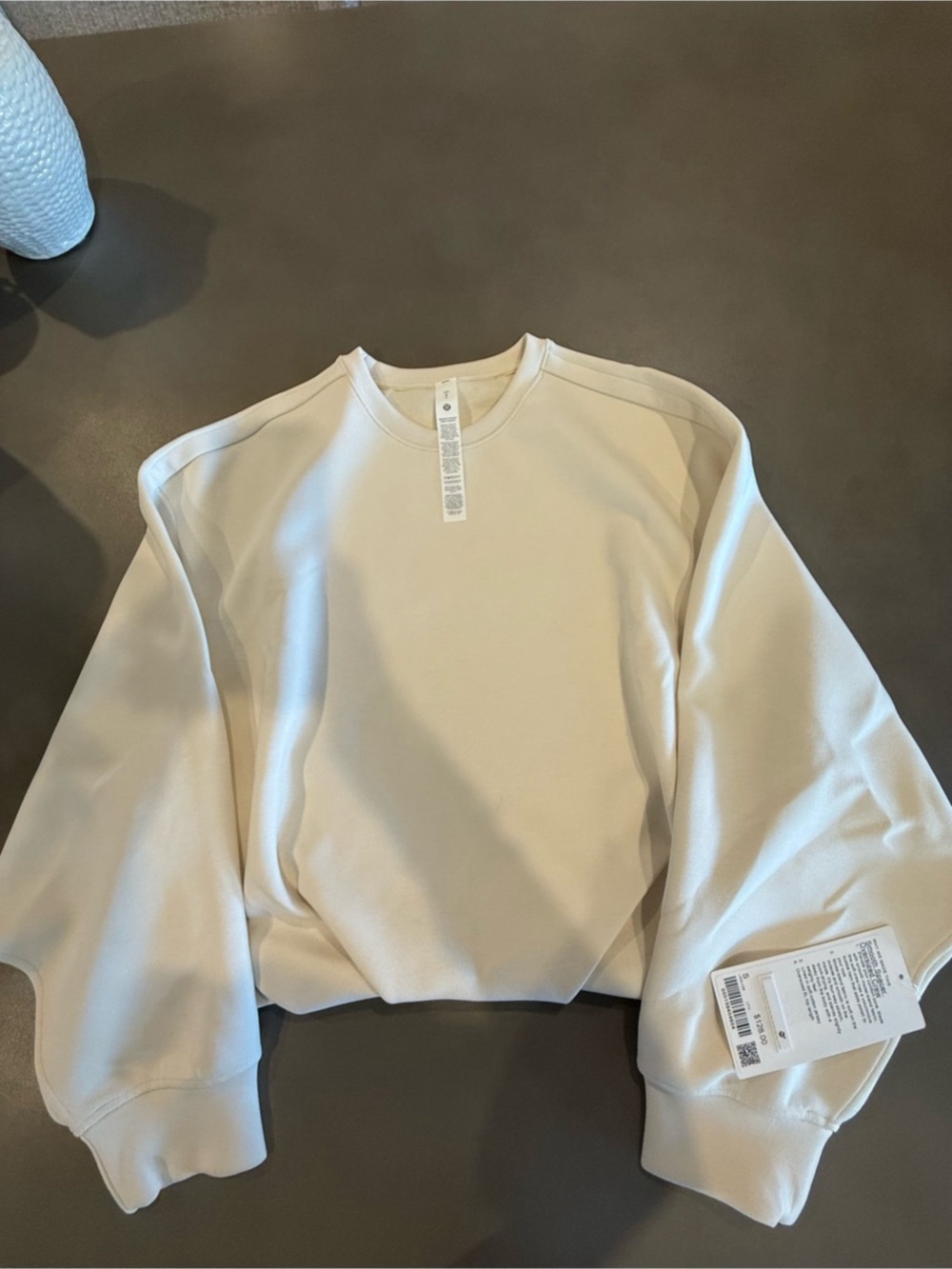 Lululemon Smooth Spacer Oversized Crew Light Ivory